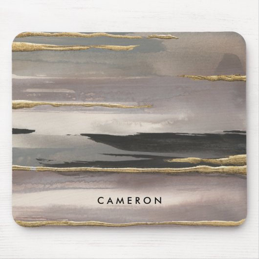 Addieren Sie Ihr Namens| vergoldetes Gold des Mousepad (Vorne)