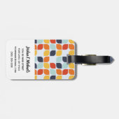 Addieren Sie Ihr Namens| Vintages geometrisches Gepäckanhänger (Rückseite horizontal)