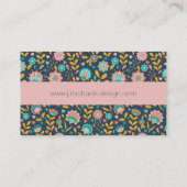 Addieren Sie Ihr Namens| Volkskunst-Blumen-Muster Visitenkarte (Rückseite)