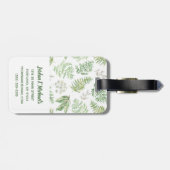 Addieren Sie Ihr Namens| Waldgrün kopieren Gepäckanhänger (Rückseite horizontal)