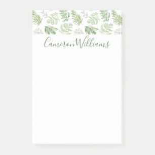 Addieren Sie Ihr Namens  Waldgrün kopieren Post-it Klebezettel