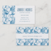 Addieren Sie Ihr Namens| weiches blaues Aquarell Visitenkarte (Vorne/Hinten)