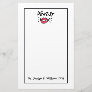Addieren Sie Ihr Namens  Zahnarzt-Lächeln Briefpapier