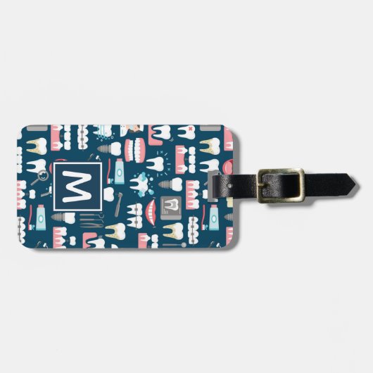 Addieren Sie Ihr Namens| zahnmedizinisches Gepäckanhänger (Vorderseite horizontal)