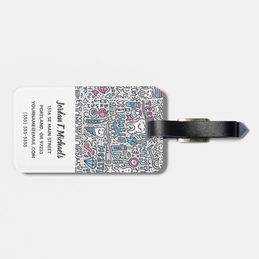 Addieren Sie Ihr Namens| zahnmedizinisches Gepäckanhänger (Rückseite horizontal)