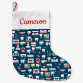 Addieren Sie Ihr Namens| zahnmedizinisches Kleiner Weihnachtsstrumpf (Vorderseite)