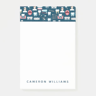 Addieren Sie Ihr Namens  zahnmedizinisches Post-it Klebezettel