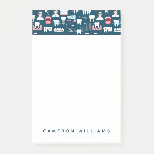 Addieren Sie Ihr Namens| zahnmedizinisches Post-it Klebezettel (Vorderseite)