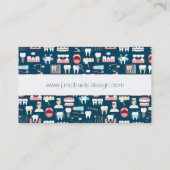 Addieren Sie Ihr Namens| zahnmedizinisches Visitenkarte (Rückseite)