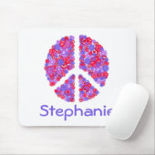 Addieren Sie Ihr Namensc$frieden-zeichen Mousepad (Mit Mouse)