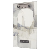 Addieren Sie Ihr Namensgraues abstraktes | Klemmbrett (Links)