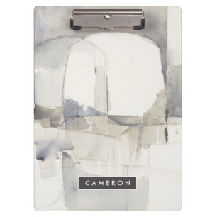 Addieren Sie Ihr Namensgraues abstraktes   Klemmbrett