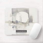 Addieren Sie Ihr Namensgraues abstraktes | Mousepad (Mit Mouse)