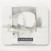 Addieren Sie Ihr Namensgraues abstraktes | Mousepad (Vorne)