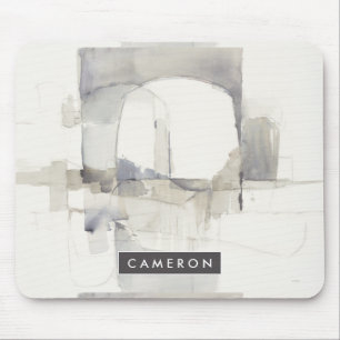 Addieren Sie Ihr Namensgraues abstraktes   Mousepad