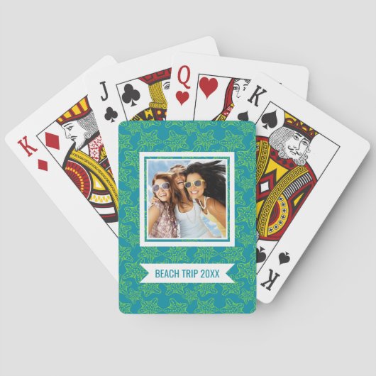 Addieren Sie Ihr Namensmonogramm des | Spielkarten (Rückseite)