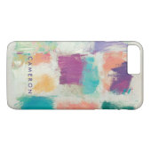 Addieren Sie Ihr NamensSteinabstraktes | Case-Mate iPhone Hülle (Rückseite (Horizontal))