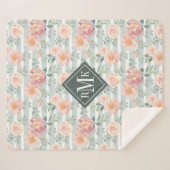 Addieren Sie Ihr Rosen-Streifen-Muster des Sherpadecke (Vorderseite (Horizontal))