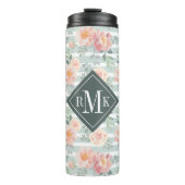 Addieren Sie Ihr Rosen-Streifen-Muster des Thermosbecher (Vorderseite)