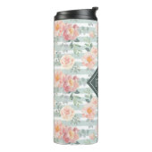 Addieren Sie Ihr Rosen-Streifen-Muster des Thermosbecher (Nach links gedreht)