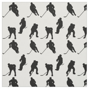 Addieren Sie Ihr Team-FarbHockey-Muster Stoff