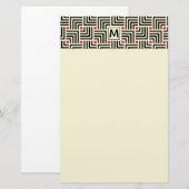 Addieren Sie Ihre Anfangs| geometrischen Linien Briefpapier (Vorne/Hinten)