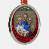 Addieren Sie Ihre Bild-Namen-Verzierung Custimize Silbernes Ornament (Rechts)