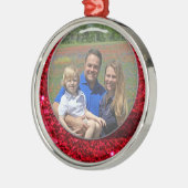 Addieren Sie Ihre Bild-Namen-Verzierung Custimize Silbernes Ornament (Links)