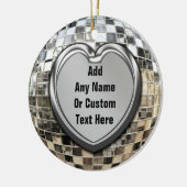 Addieren Sie Ihre eigene Text-Disco Mirrorball Keramik Ornament (Links)