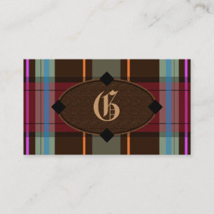 Addieren Sie Ihre eigenen Monogramm-Preppy Visitenkarte