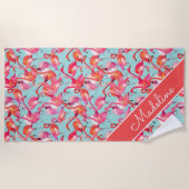 Addieren Sie Ihre erfassten Namens| Strandtuch (Vorderseite)