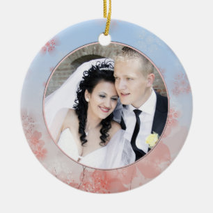 Addieren Sie Ihre Foto-Kirschblüte danken Ihnen Keramik Ornament