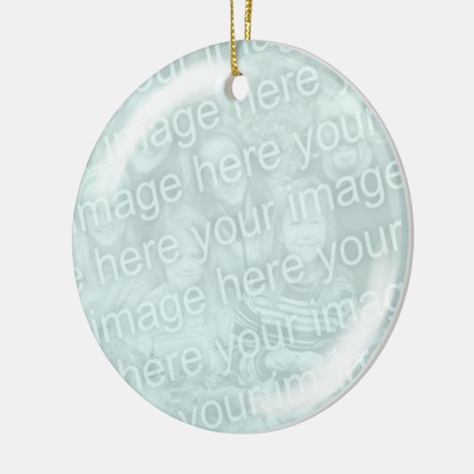 Addieren Sie Ihre Foto-schauende Glasverzierung Keramikornament (Links)
