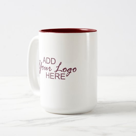 addieren Sie Ihre Logo-Tasse Zweifarbige Tasse (Vorderseite Links)