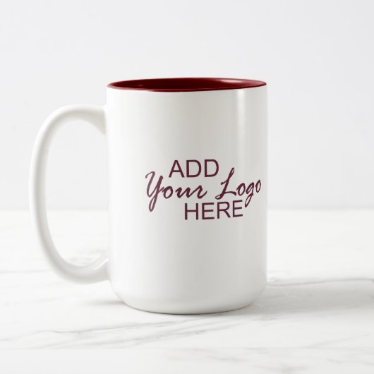 addieren Sie Ihre Logo-Tasse Zweifarbige Tasse (Links)