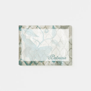 Addieren Sie Ihre Namens  Arabeske-Schmetterlinge Post-it Klebezettel