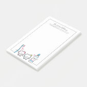 Addieren Sie Ihre Namens| besten Freunde Post-it Klebezettel (angewinkelt)