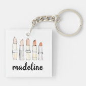 Addieren Sie Ihre Namens| bunte moderne Schlüsselanhänger (Rückseite)