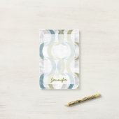 Addieren Sie Ihre Namens| geometrische Post-it Klebezettel (Auf Schreibtisch)