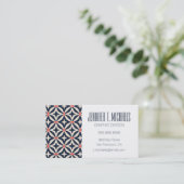 Addieren Sie Ihre Namens| geometrische Visitenkarte (Stehend Vorderseite)