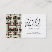 Addieren Sie Ihre Namens| geometrischen Linien Visitenkarte (Vorderseite)