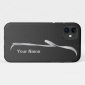 "addieren Sie Ihre Namens" Kabriolett-Silhouette Case-Mate iPhone Hülle (Rückseite (Horizontal))