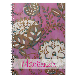 Addieren Sie Ihre Namens  leuchtende Verzierung I Notizblock