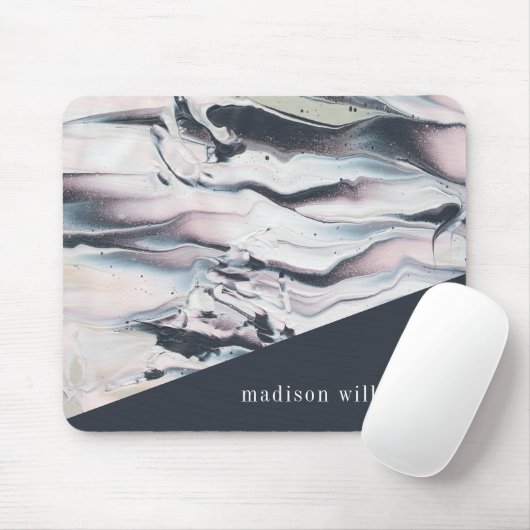 Addieren Sie Ihre Namens| marmornde v-Ernte Mousepad (Mit Mouse)