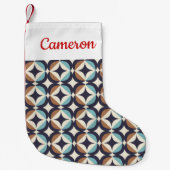 Addieren Sie Ihre Namens| Mitte des Jahrhunderts Kleiner Weihnachtsstrumpf (Vorderseite)