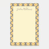 Addieren Sie Ihre Namens| Mitte des Jahrhunderts Post-it Klebezettel (Vorderseite)