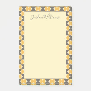 Addieren Sie Ihre Namens  Mitte des Jahrhunderts Post-it Klebezettel