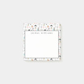 Addieren Sie Ihre Namens| niedlichen Waldtiere u. Post-it Klebezettel (Vorderseite)