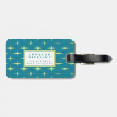 Addieren Sie Ihre Namens| Retro Gepäckanhänger (Rückseite horizontal)
