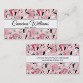 Addieren Sie Ihre Namens| rosa Visitenkarte (Vorne/Hinten)